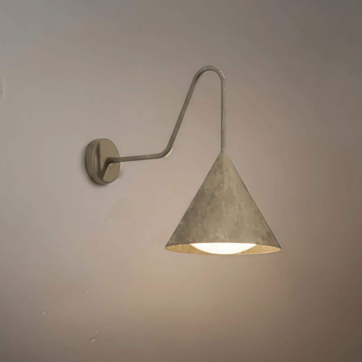 Conical Outdoor Wall Lamp – Black Metal Light for Exterior Wall
